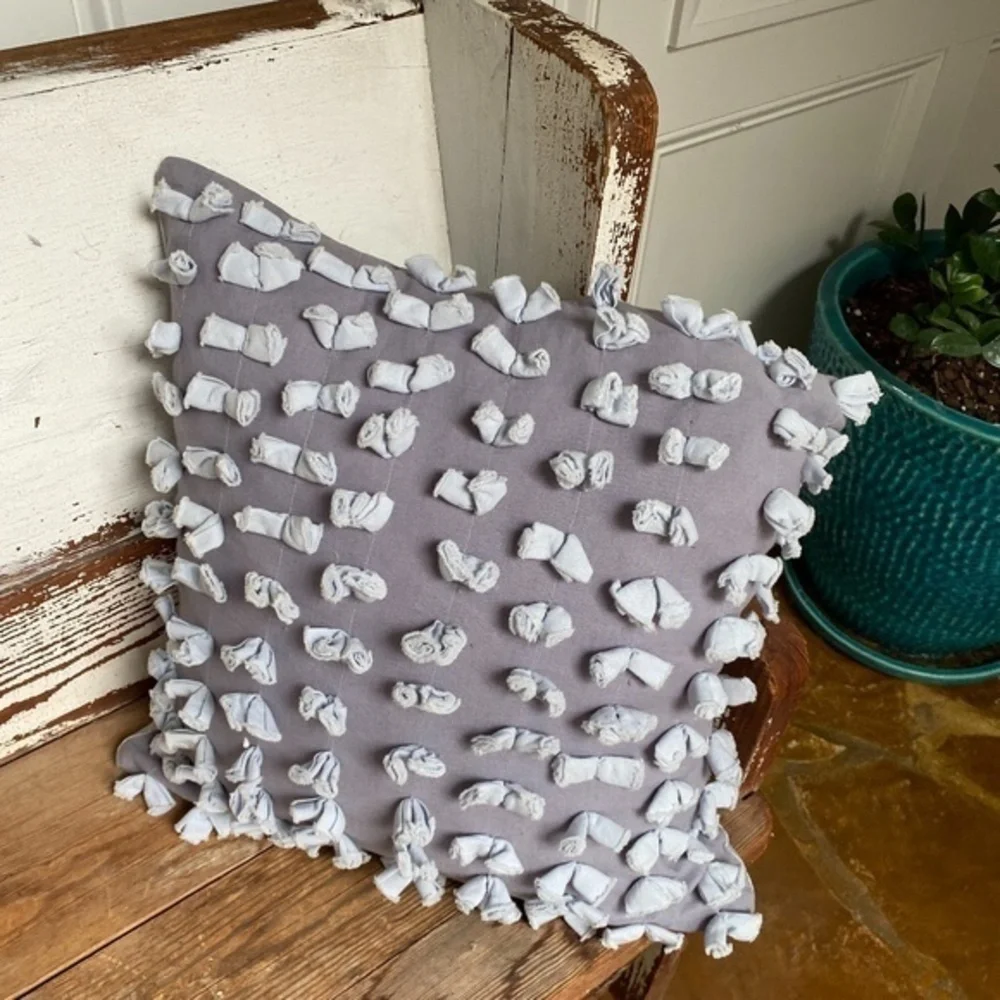 Anthropologie Whimsical Tufted Throw Pillow Sham
